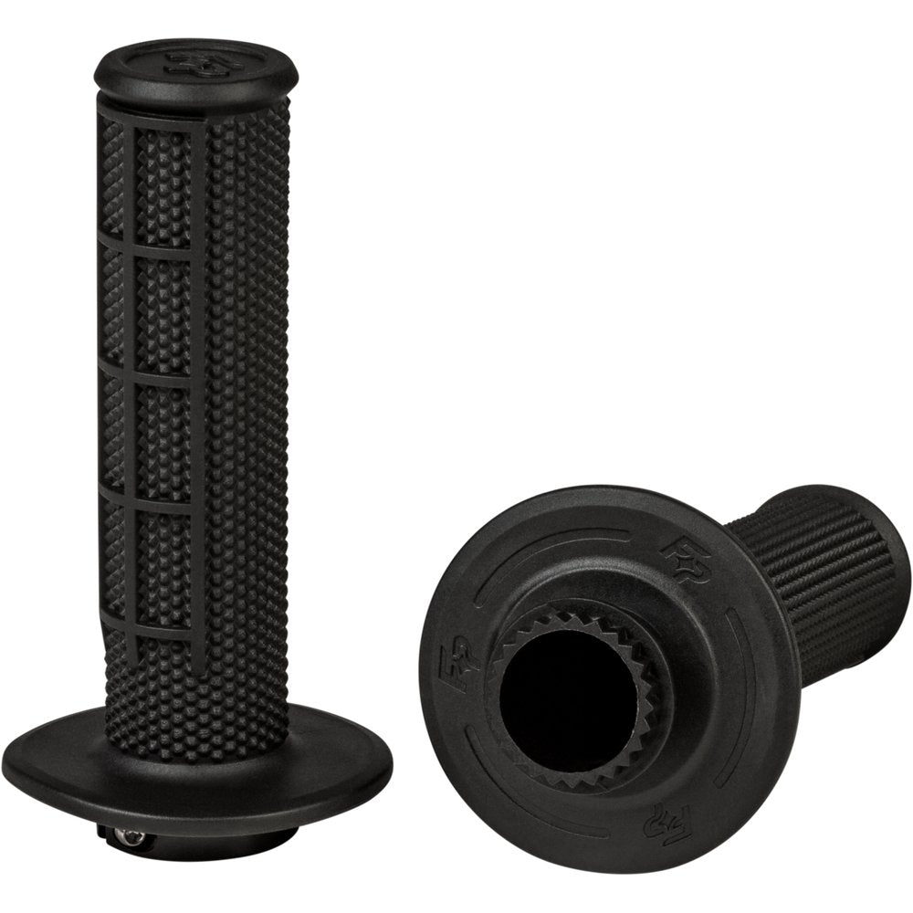 Control Mx Lock On Grips Black   Half Waffle