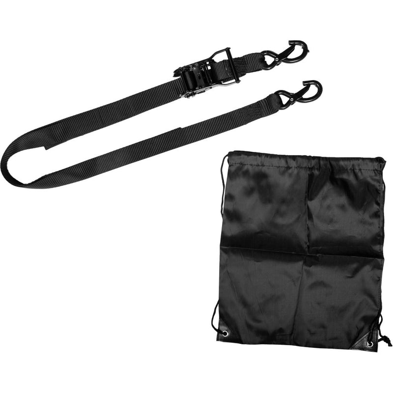Fire Power 1.5" X 8' Ratchet Soft Tie Down Black 2/Pk