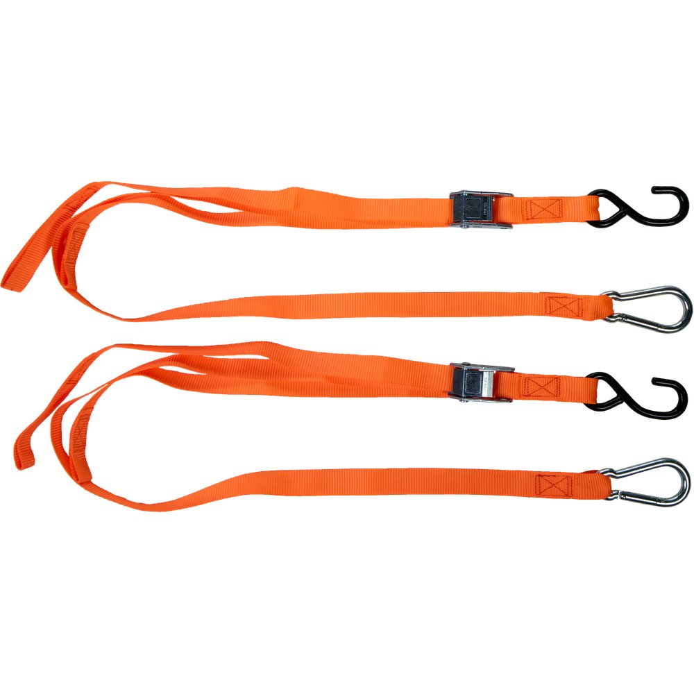 1" X 6' Tie Down Orange 2/Pk