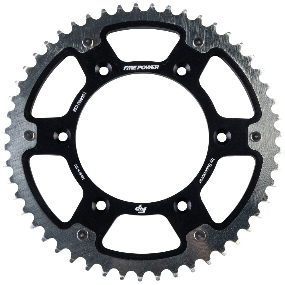 Fire Power Rear Sprocket Hybrid 51t Blk/Sil
