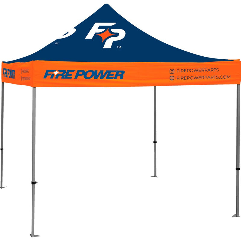 Firepower Canopy 10x10 Tent Blue W/ White Logo