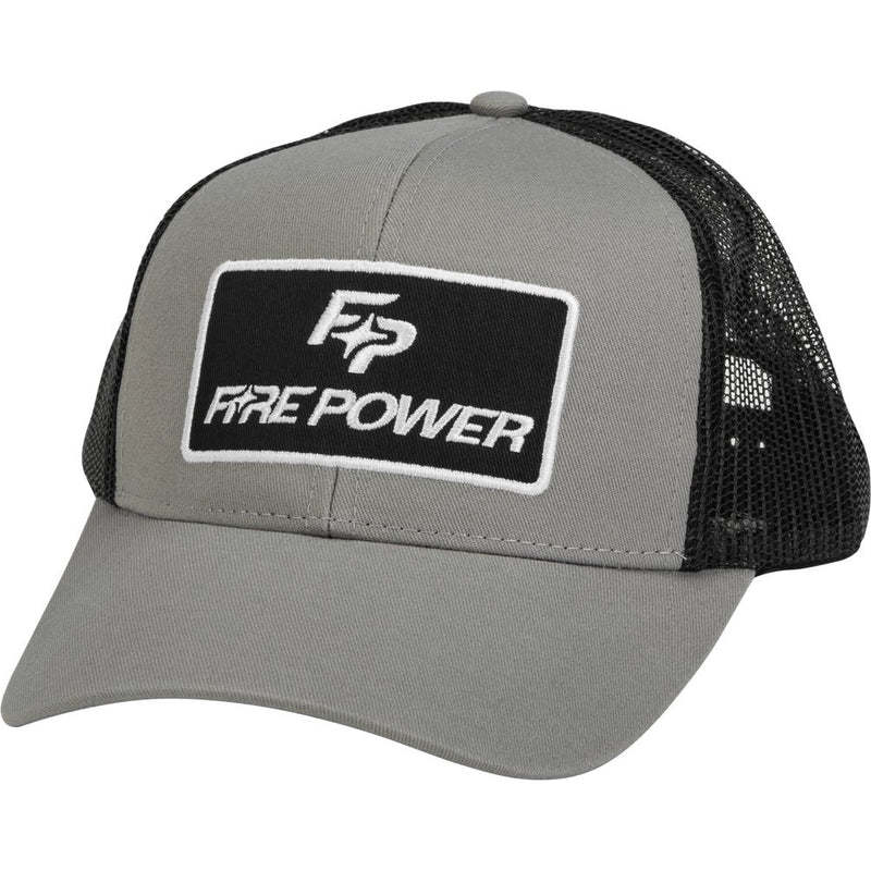 Fire Power Curved Bill Hat Grey/Black