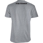 Fire Power Tee Grey Heather Sm