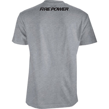 Fire Power Tee Grey Heather 2x