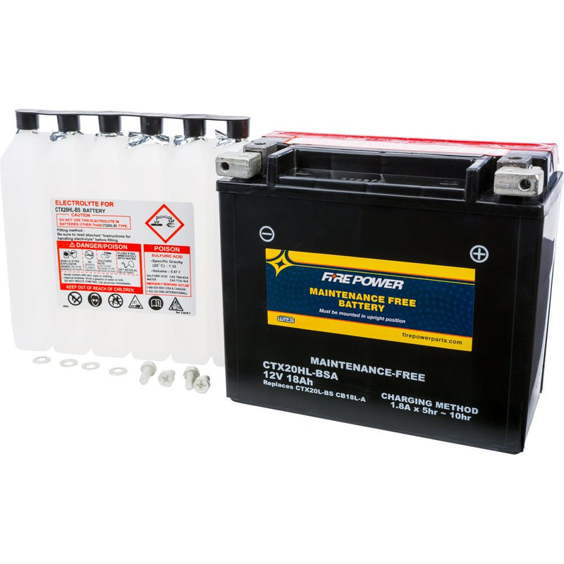 Fire Power Battery Ctx20hl Bsa Maintenance Free