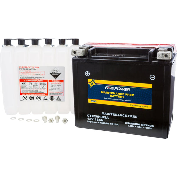Fire Power Battery Ctx20h Bsa Maintenance Free