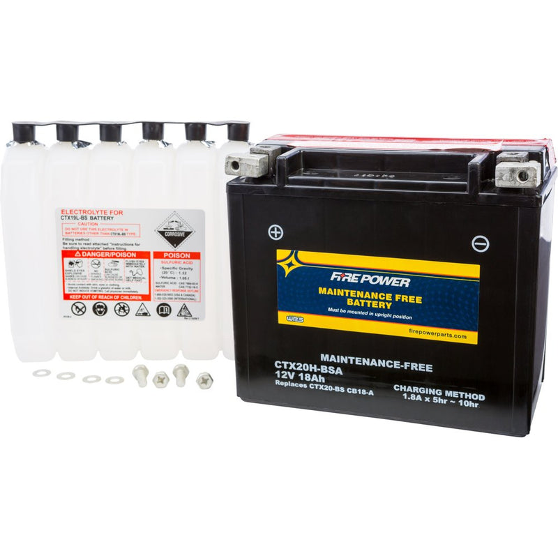 Fire Power Battery Ctx20h Bsa Maintenance Free