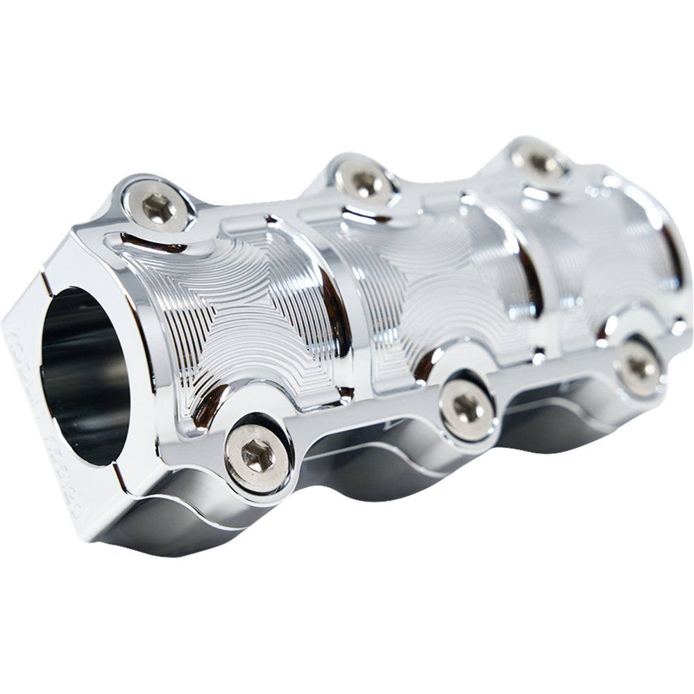 KODLIN USA Big Block Risers - Includes Clamp - Chrome K55119