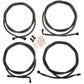 LA CHOPPERS Standard Midnight Braided Handlebar Cable/Brake Line Kit - 15"-17" Ape Hangers - '17-'19 Touring LA-8054KT-16M