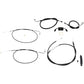 LA CHOPPERS Standard Black Vinyl Handlebar Cable/Brake Line Kit - 12"-14" Ape Hangers - '13-'22 Sportster LA-8321KT-13B