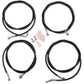 LA CHOPPERS Standard Black Vinyl Handlebar Cable/Brake Line Kit - 15"-17" Ape Hangers - '17-'20 FL LA-8054KT-16B