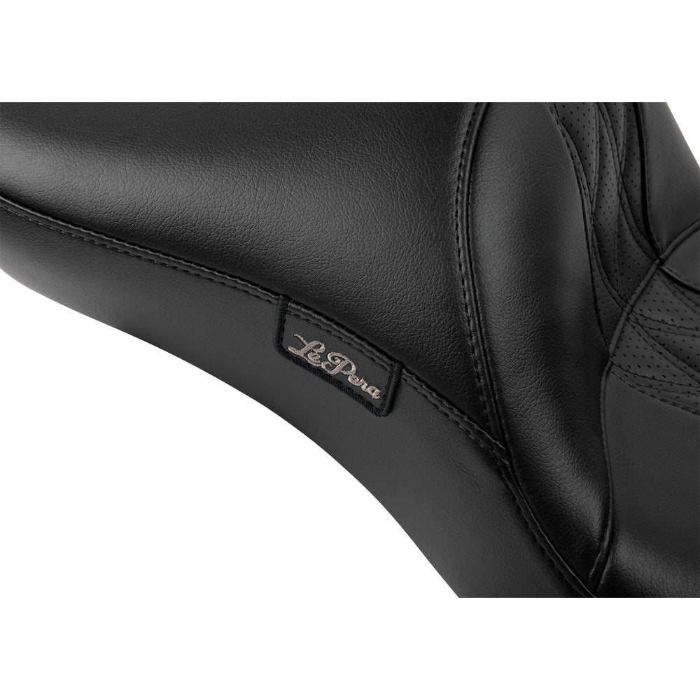 LE PERA Maverick Daddy Long Legs Seat - Without Backrest - Diamond Stitch - HR2 Inlay - FLH/FLT '23-'24 LV-957DLHR2