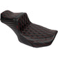 LE PERA Tailwhip Daddy Long Legs Seat - Red Double Diamond Stitch - FLH/FLT '23-'24 LV-587DLDD-R01