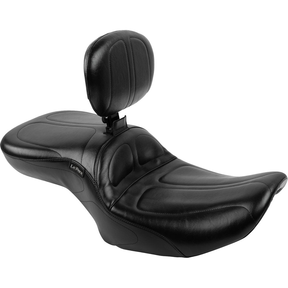 LE PERA Maverick Seat - with Backrest - Black - FLH/FLT '23-'24 LV-957BR