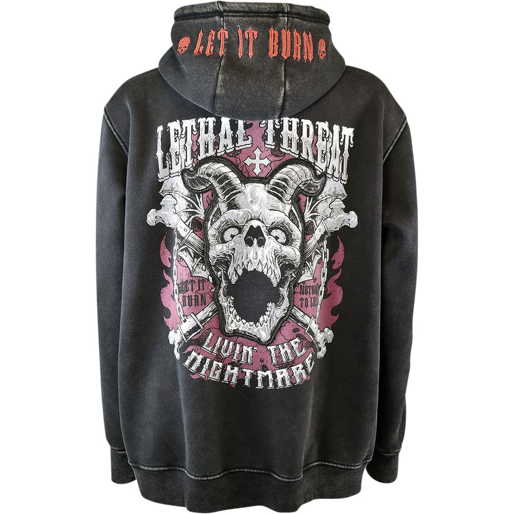 LETHAL THREAT Livin' the Nightmare Hoodie - Black - 3XL HD84065XXXL