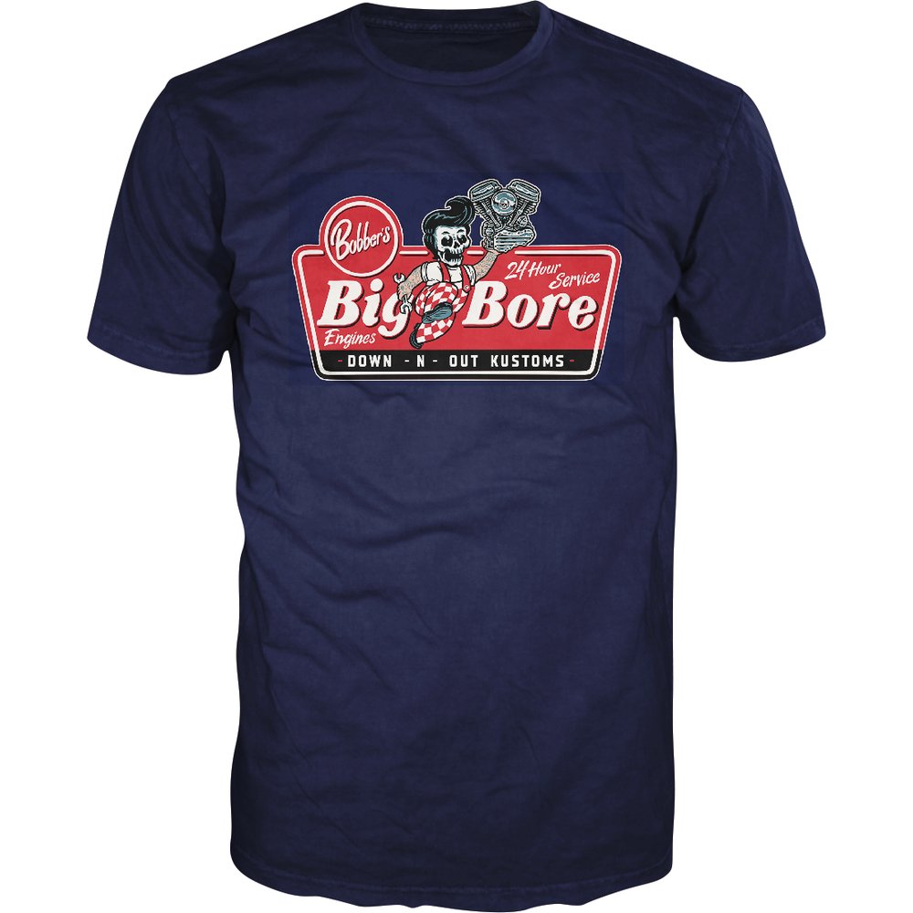 LETHAL THREAT Down-N-Out Big Bore T-Shirt - Navy - Medium DT10048M