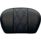 LE PERA Sissy Bar Pad - Large - GT 2/HR 2 Inlay - Dull Black L-SBP01GT/HR2