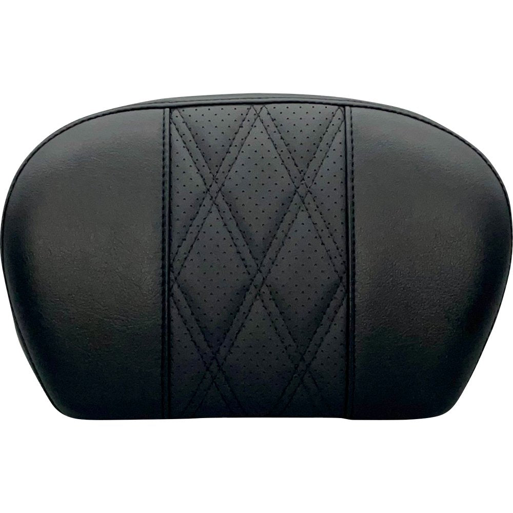 LE PERA Sissy Bar Pad - Large - GT 2/HR 2 Inlay - Dull Black L-SBP01GT/HR2
