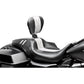 LE PERA Outcast GT Seat - Full-Length - With Backrest - Black Double Diamond w/ White Inlay - FL '08-'23 LK-987BRGTWDM
