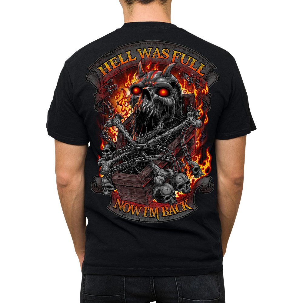 LETHAL THREAT Hell Was Full T-Shirt - Black - 5XL LT20901-5XL