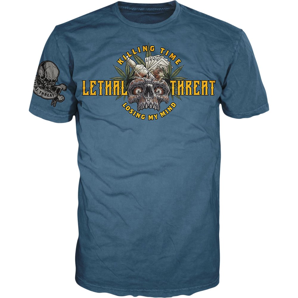 LETHAL THREAT Killing Time T-Shirt - Blue - 4XL VV40175-4XL