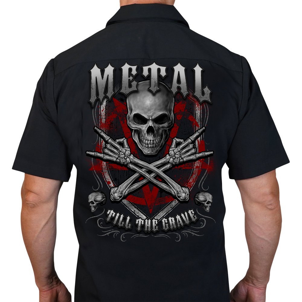 LETHAL THREAT Metal Till the Grave Shop Shirt - Black - 2XL DG60179XXL