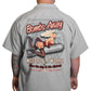 LETHAL THREAT Red Bomber Pinup Shop Shirt - Gray - Medium DG60164M