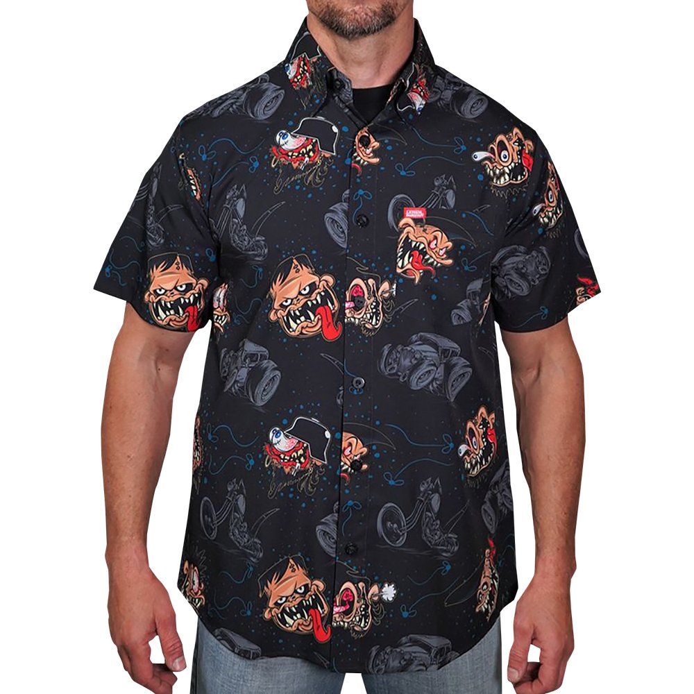 LETHAL THREAT Monster Built Shirt - Black - Large MG60130L