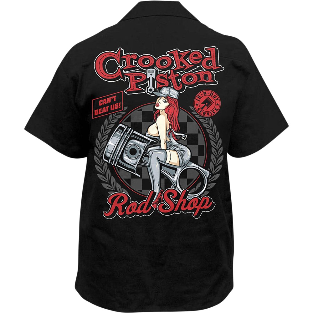LETHAL THREAT Crooked Piston Shirt - Black - 2XL HW50230XXL
