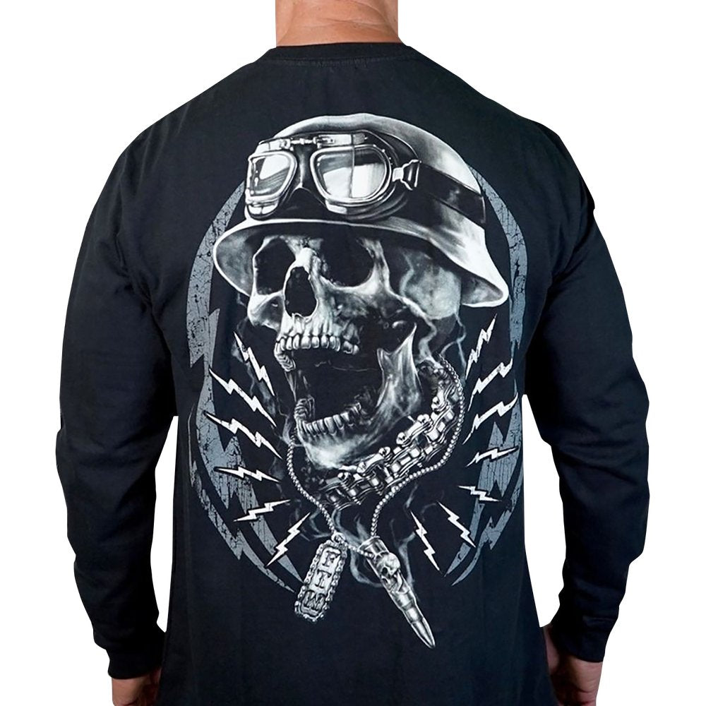 LETHAL THREAT Flash and Bones Long-Sleeve T-Shirt - Black - 2XL LS20889XXL