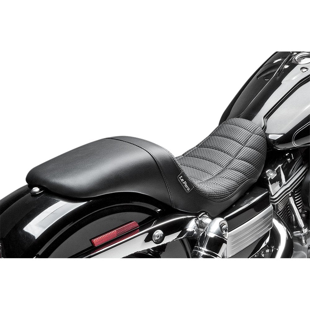 LE PERA Daytona Sport Seat - Flat Track Stitch - Black - Dyna '06-'17 LK-512TRKPT