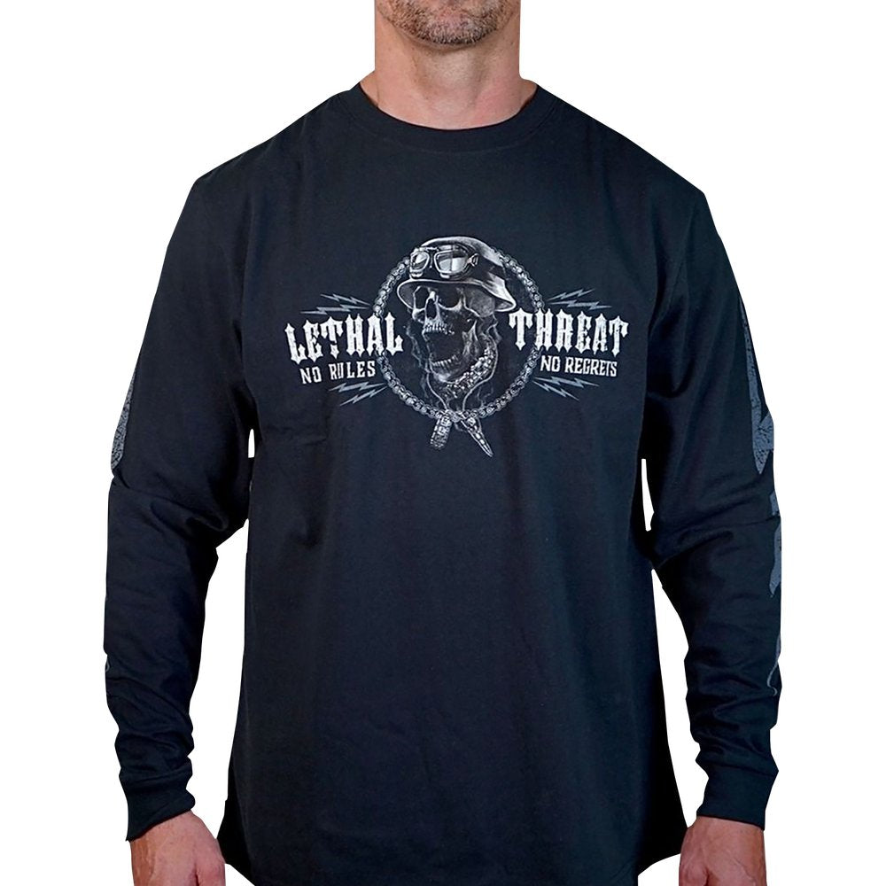 LETHAL THREAT Flash and Bones Long-Sleeve T-Shirt - Black - Large LS20889L
