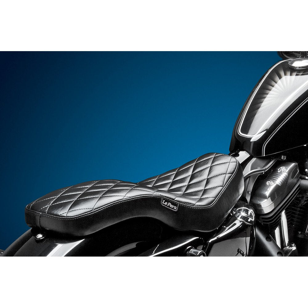 LE PERA Cobra Full-Length Seat - Diamond - Black - XL '04-'22 LK-076DM