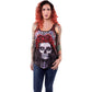 LETHAL THREAT Women's Dark Widow Razor Back Tank Top - Black - Small LA20508S