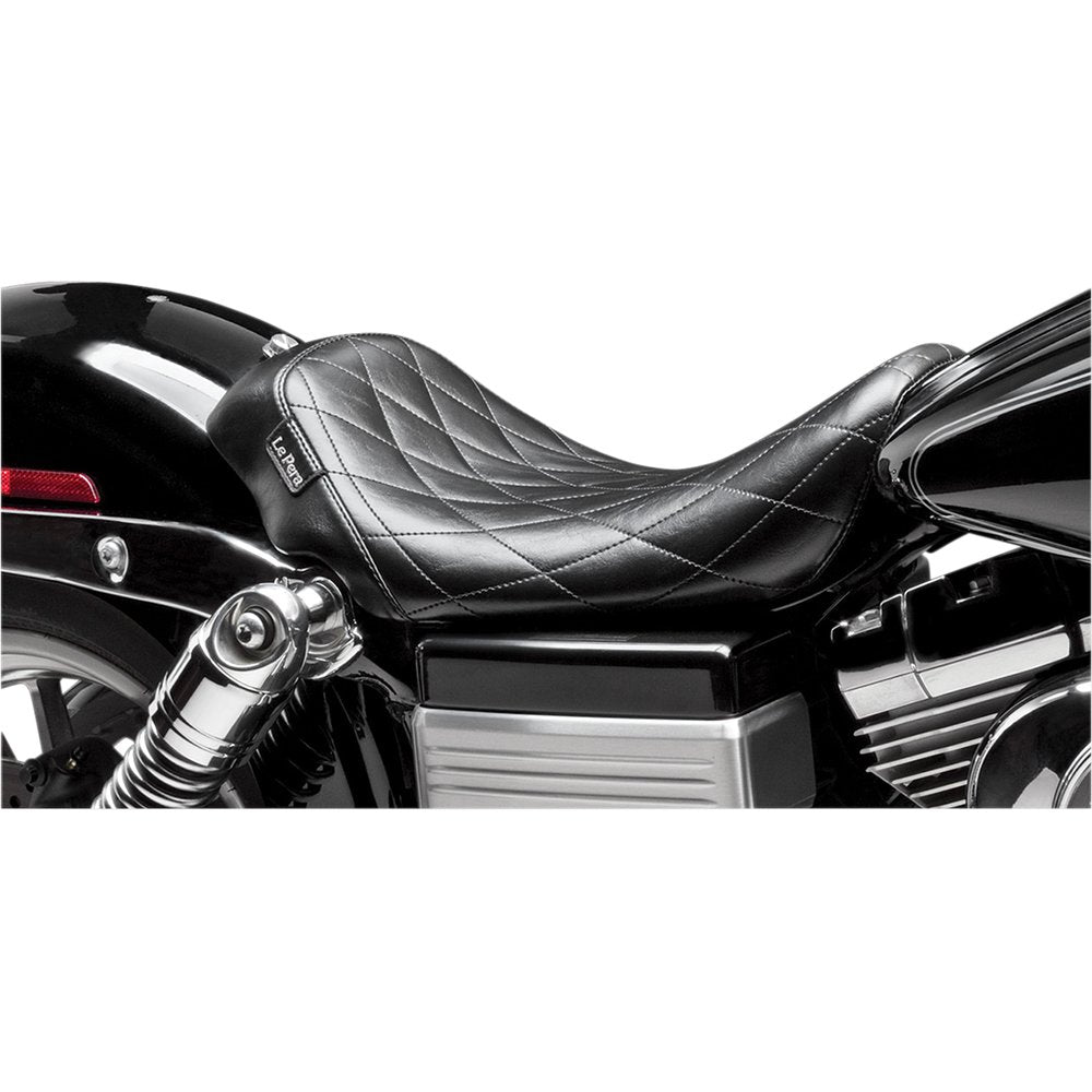 LE PERA Bare Bones Solo Seat - Diamond Stitch - Black - Dyna '06-'17 LK-001DM