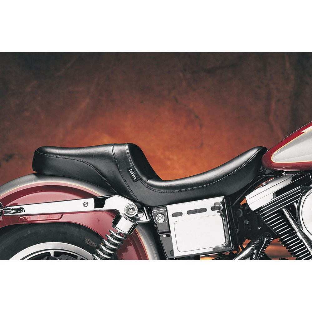 LE PERA Daytona 2-Up Seat - Without Backrest - Smooth - Black - Dyna '06-'17 LK-515