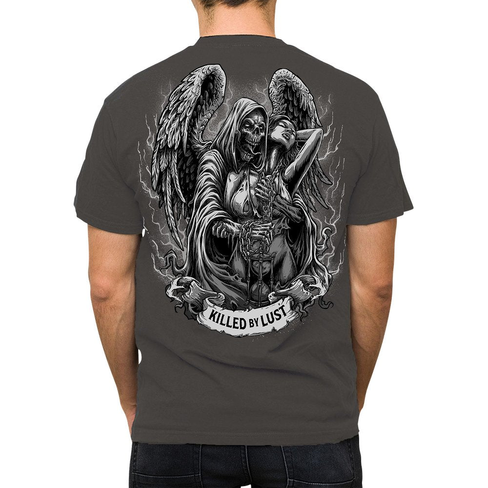LETHAL THREAT Killed by Lust T-Shirt - Gray - 2XL LT20903XXL