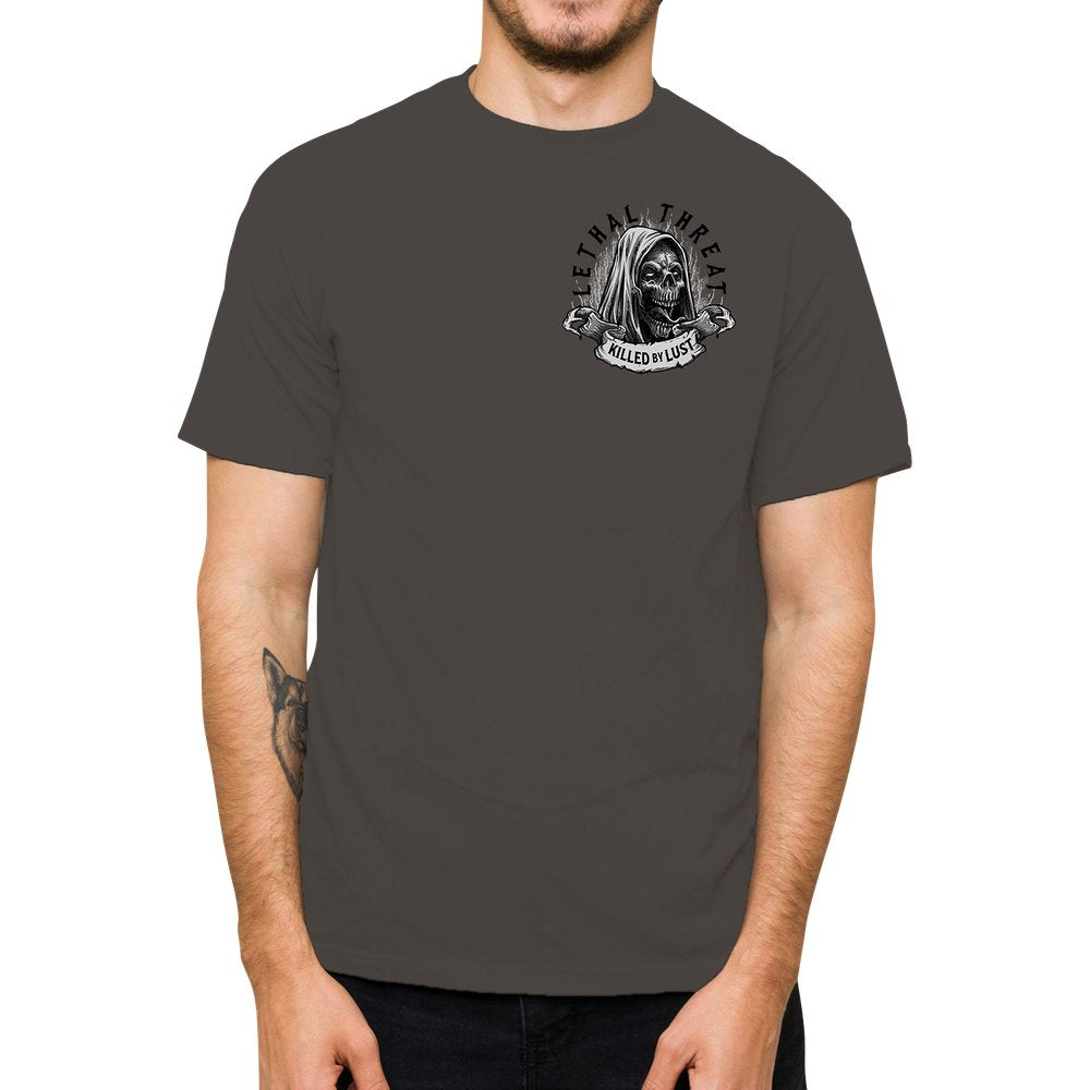 LETHAL THREAT Killed by Lust T-Shirt - Gray - Large LT20903L