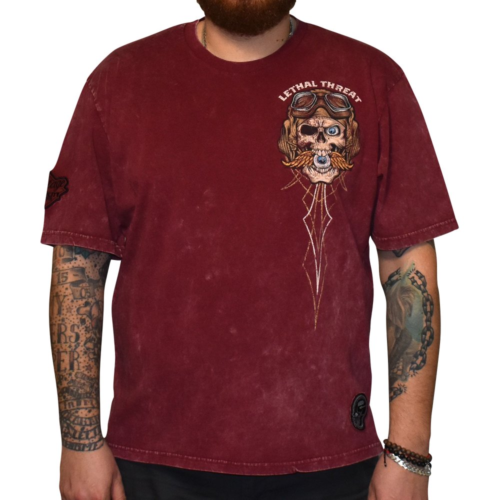 LETHAL THREAT Vintage Velocity Eye for an Eye T-Shirt - Red - 2XL VV40179XXL