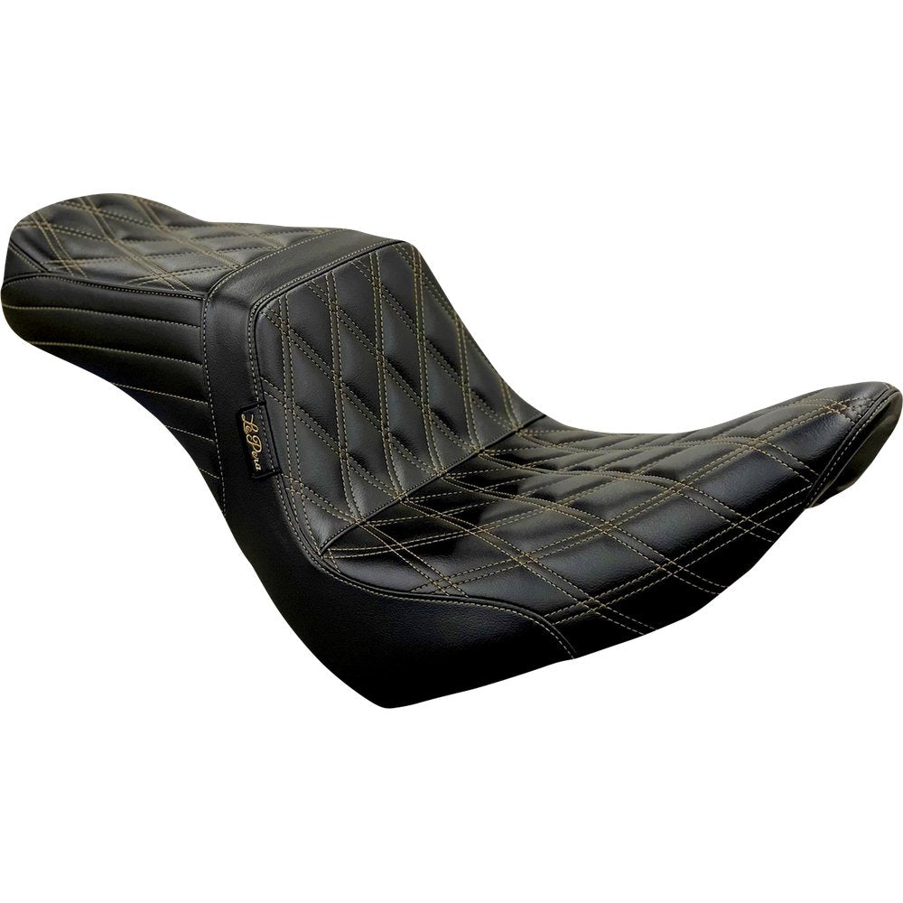 LE PERA Tailwhip Seat - Diamond w/ Chestnut Stitching - Black - FXLR/FLSB '18-'23 LYR-580DD-CHET