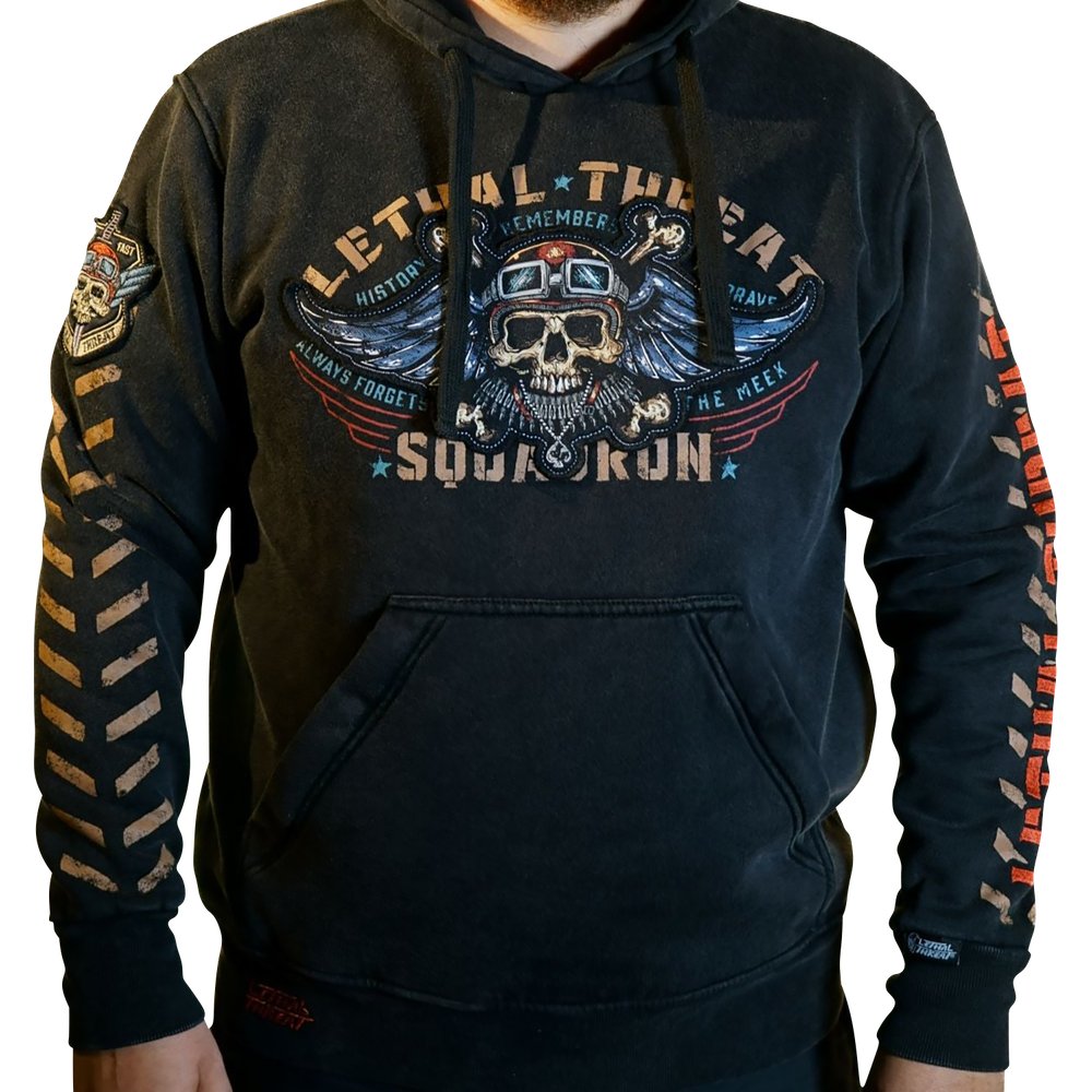 LETHAL THREAT Flight and Fight Hoodie - Black - 2XL HD84076XXL