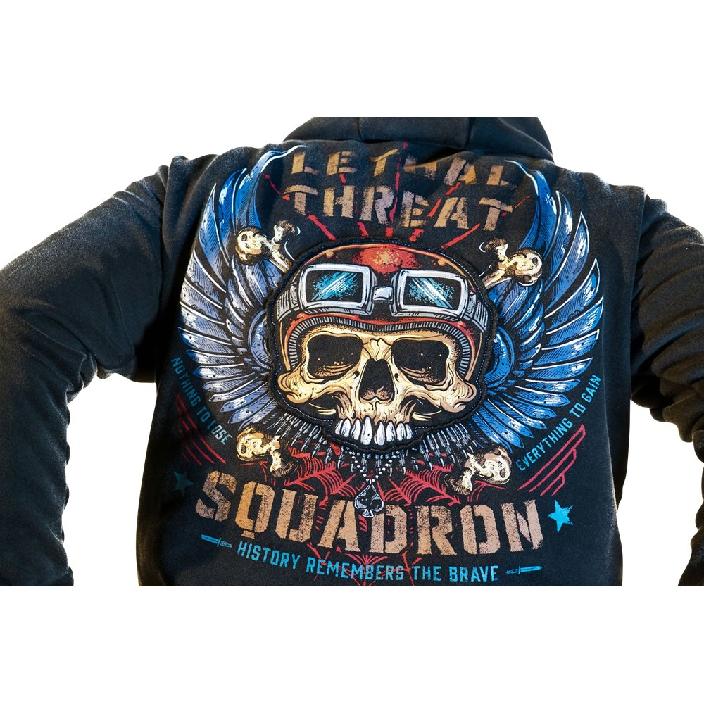LETHAL THREAT Flight and Fight Hoodie - Black - 2XL HD84076XXL