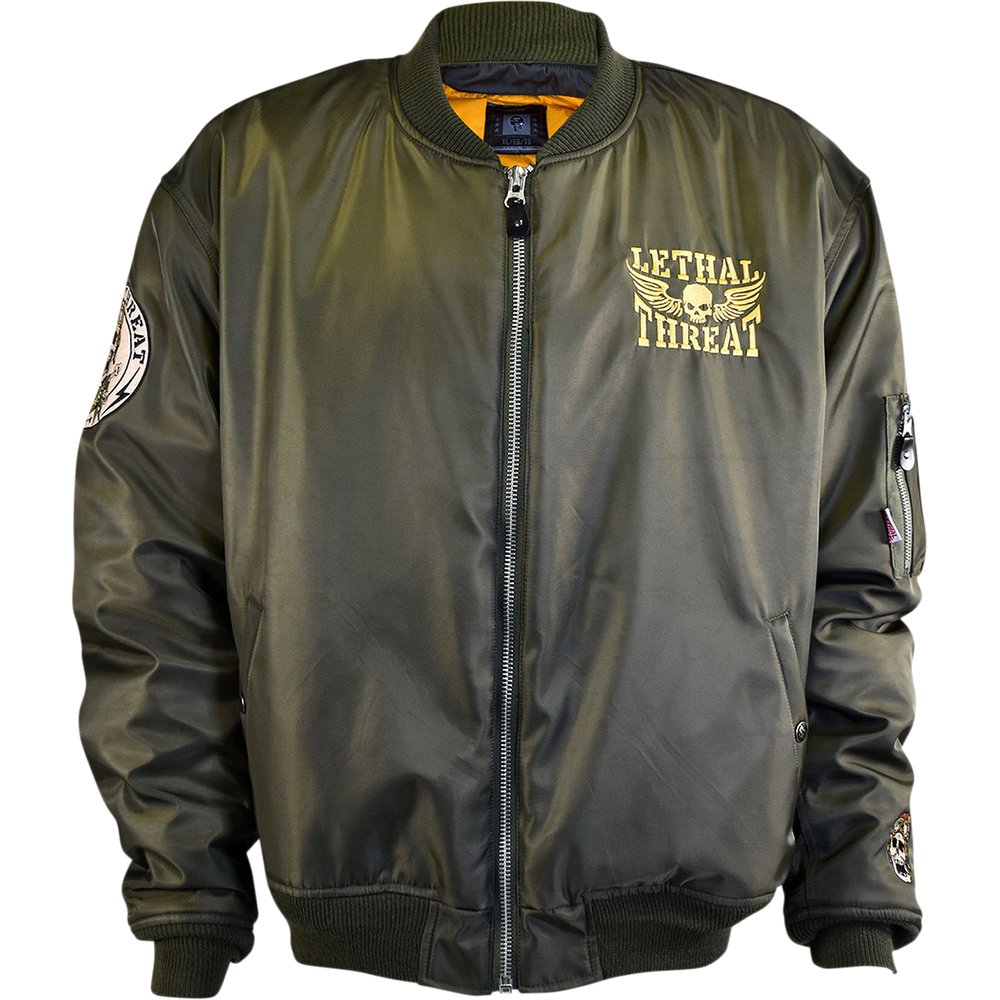 LETHAL THREAT Bombs Away Jacket - Green - Large JT84030L
