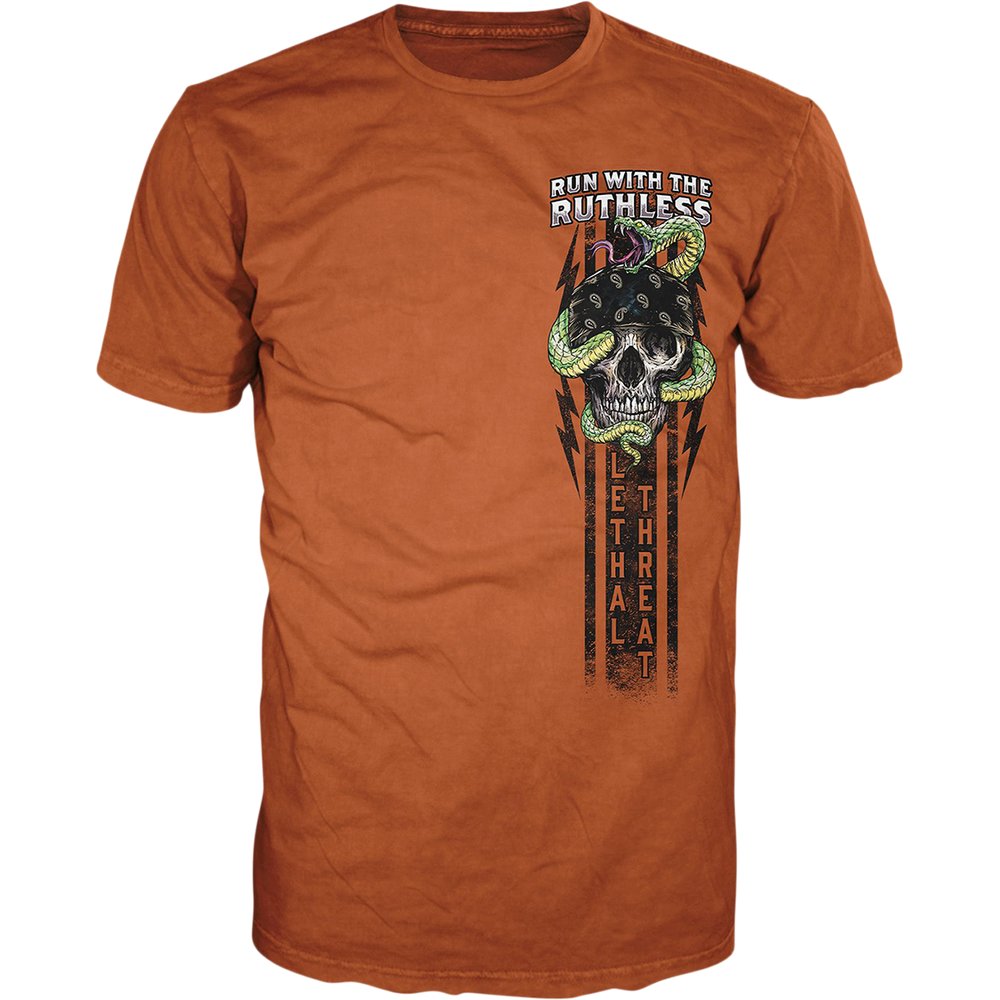 LETHAL THREAT Run with the Ruthless T-Shirt - Orange - 3XL LT20897XXXL