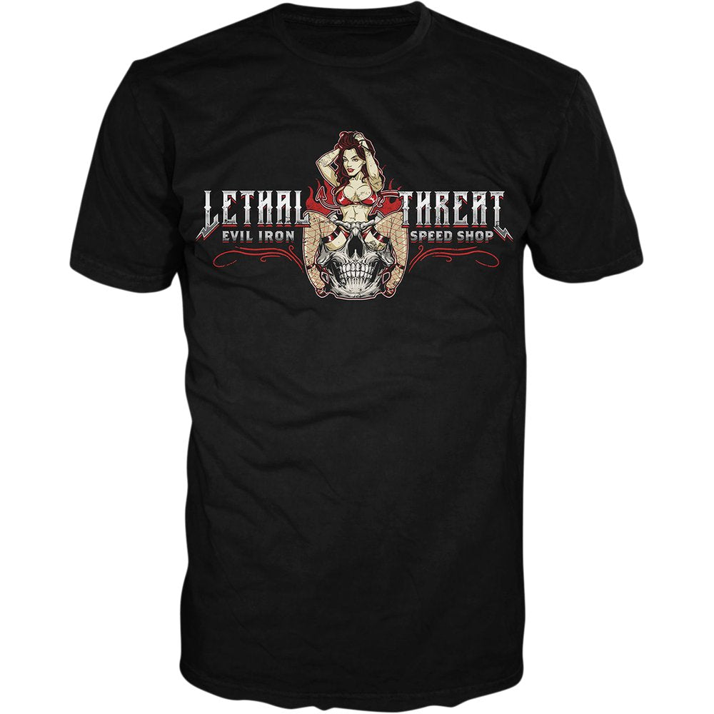 LETHAL THREAT Evil Iron T-Shirt - Black - 2XL LT20893XXL