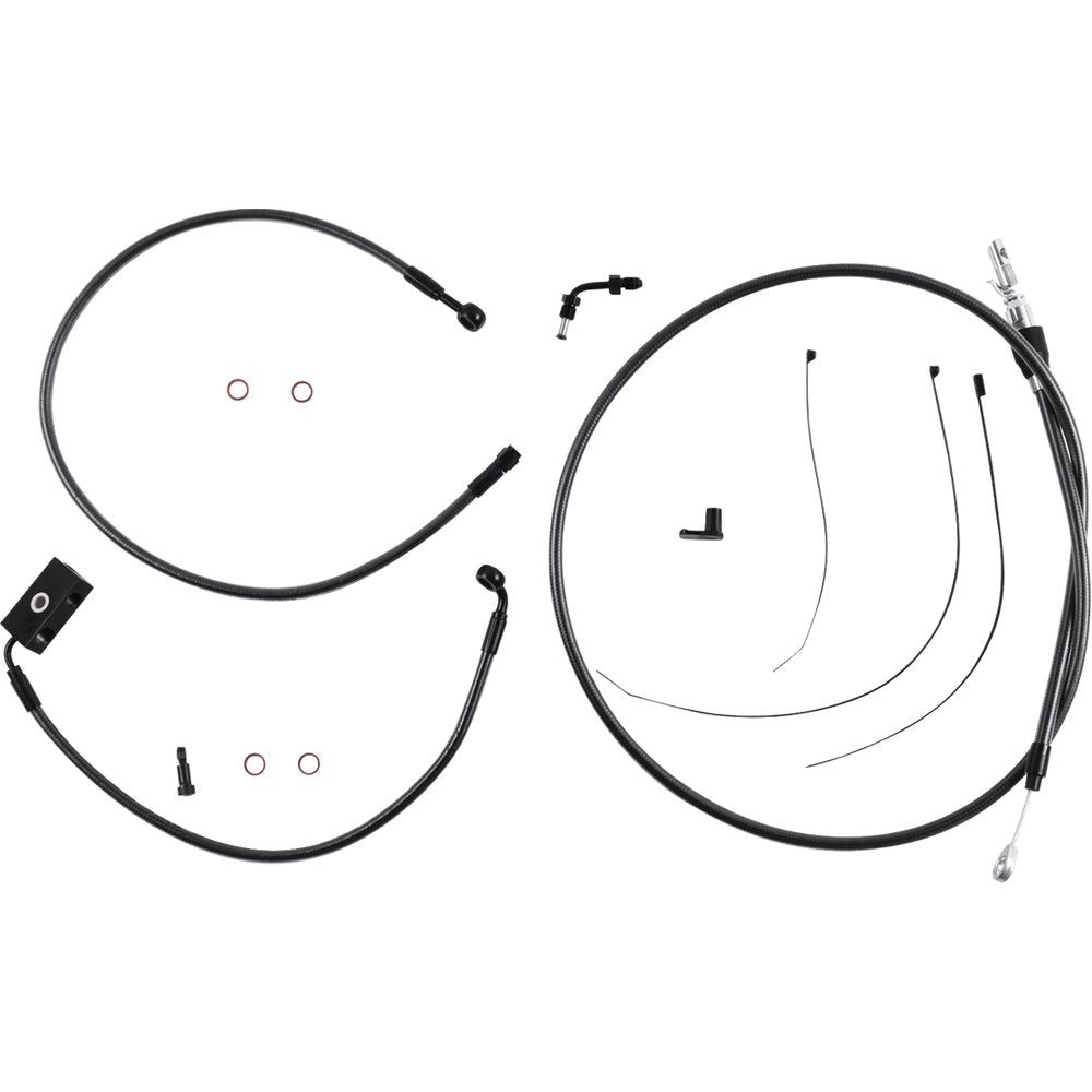 MAGNUM SHIELDING Black Pearl* Designer Handlebar Installation Kit - 8" - '18-'24 Softail 4871258