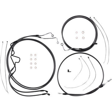 MAGNUM SHIELDING Black Pearl* Designer Handlebar Installation Kit - 10" - '21-'22 FLHR 4871225