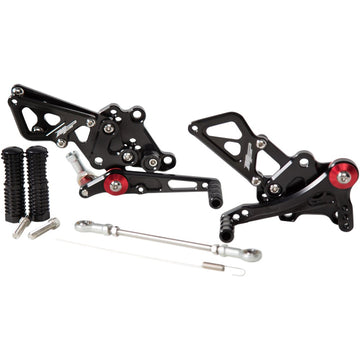 MGP MGP Rearset - Black - Kawasaki 51303-2500