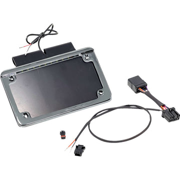 NAMZ Saddlebag Tag Holder w/ Illuminated License Plate Frame - '97 FLHR NIBTH-C01