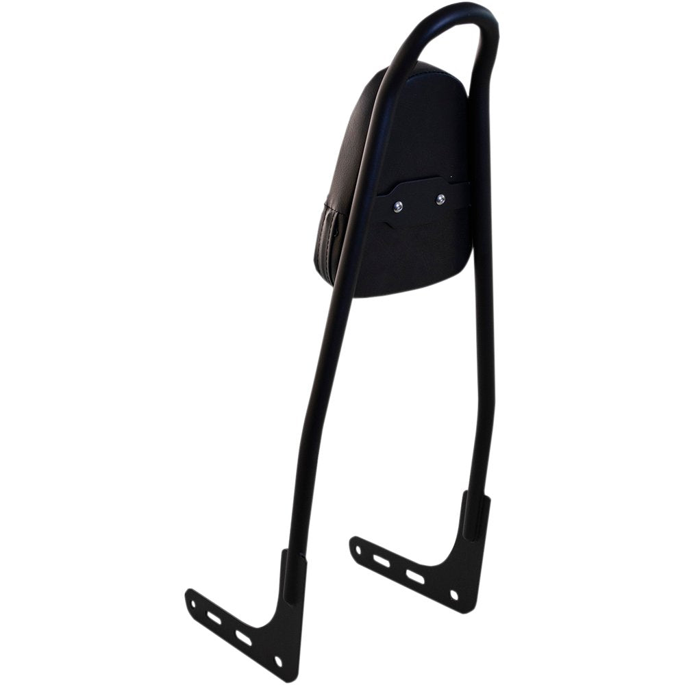 MOTHERWELL One-Piece Sissy Bar - Black - With Pad 156T-18-MB-WP